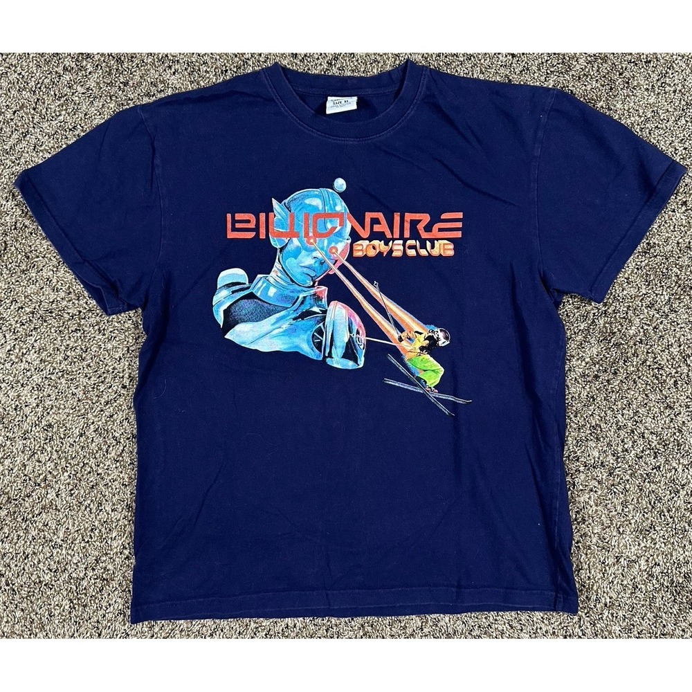 Vintage Billionaire Boys Club VR Ski Simulation Men's Sz XL Graphic T Shirt Blue